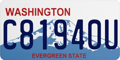 WA license plate C81940U