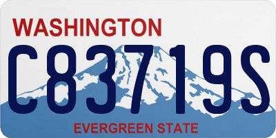 WA license plate C83719S