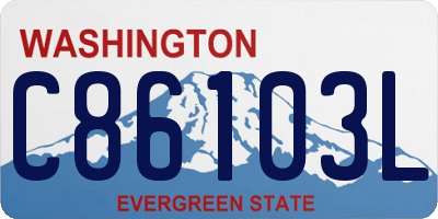 WA license plate C86103L