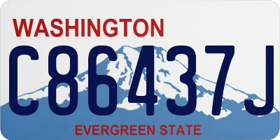 WA license plate C86437J