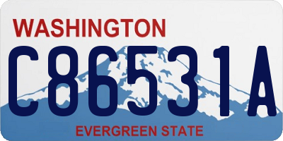 WA license plate C86531A