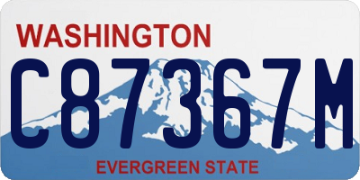 WA license plate C87367M