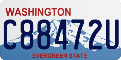 WA license plate C88472U