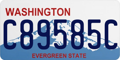 WA license plate C89585C