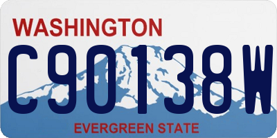 WA license plate C90138W