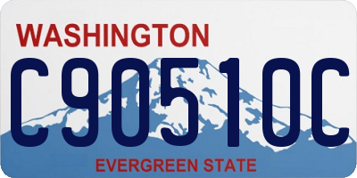 WA license plate C90510C