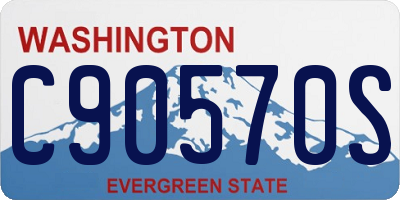 WA license plate C90570S