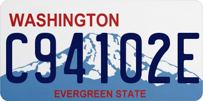 WA license plate C94102E