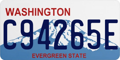 WA license plate C94265E