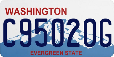 WA license plate C95020G