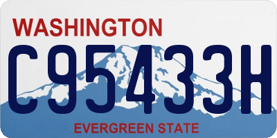 WA license plate C95433H