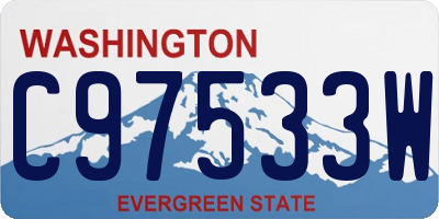 WA license plate C97533W