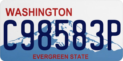 WA license plate C98583P