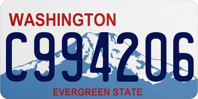WA license plate C994206