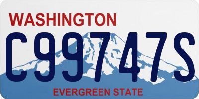 WA license plate C99747S