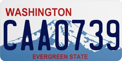 WA license plate CAA0739