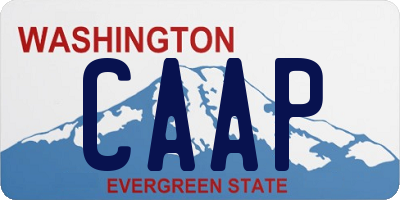 WA license plate CAAP