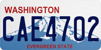 WA license plate CAE4702