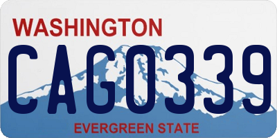 WA license plate CAG0339