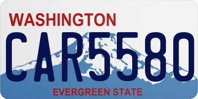 WA license plate CAR5580