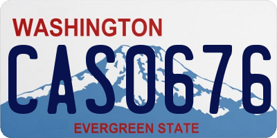 WA license plate CAS0676