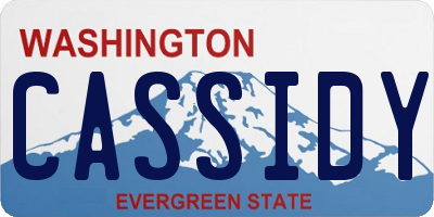 WA license plate CASSIDY