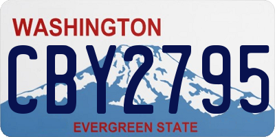 WA license plate CBY2795