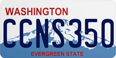 WA license plate CCNS350