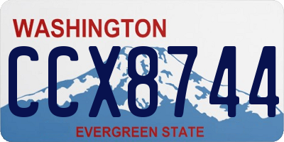 WA license plate CCX8744