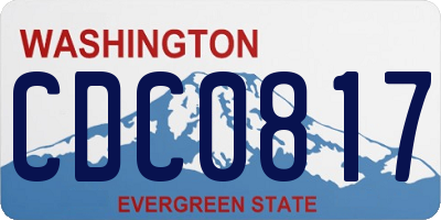 WA license plate CDC0817