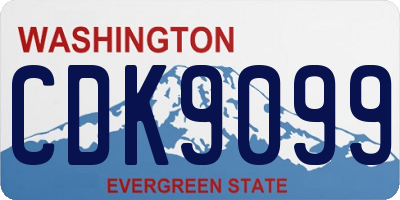 WA license plate CDK9099