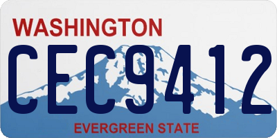 WA license plate CEC9412