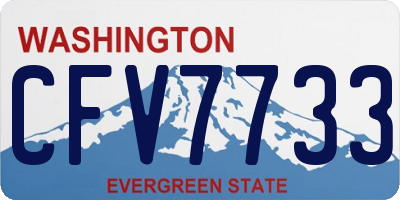 WA license plate CFV7733