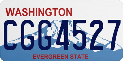 WA license plate CGG4527