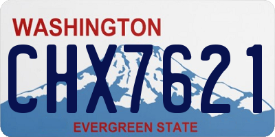 WA license plate CHX7621