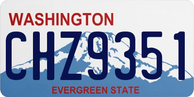 WA license plate CHZ9351