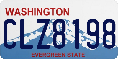 WA license plate CLZ8198