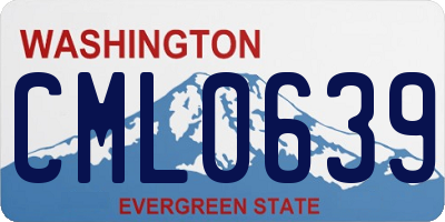 WA license plate CML0639