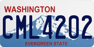 WA license plate CML4202