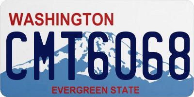 WA license plate CMT6068