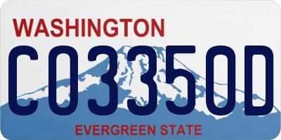 WA license plate CO3350D