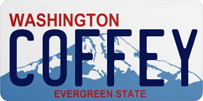 WA license plate COFFEY