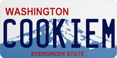 WA license plate COOKIEM