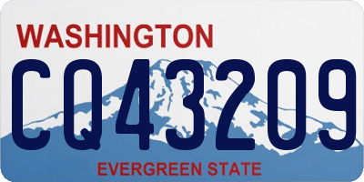 WA license plate CQ43209