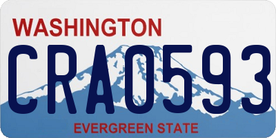 WA license plate CRA0593