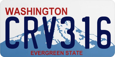 WA license plate CRV316