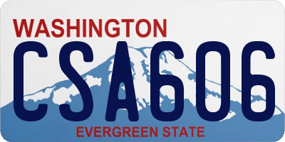 WA license plate CSA606