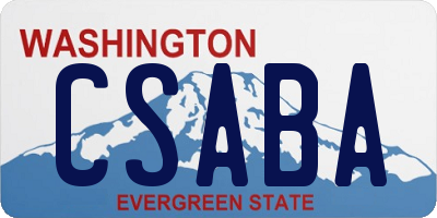 WA license plate CSABA