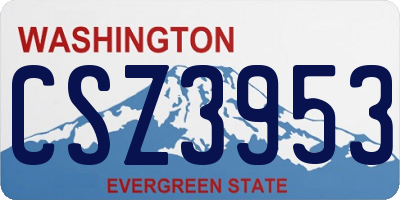 WA license plate CSZ3953