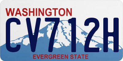 WA license plate CV712H